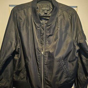 FOREVER 21+ Black Bomber Jacket, size 2XL